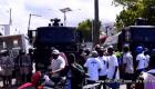 Manifestation in Police block the road to Petionville