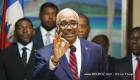 Haitian prime minister Jack Guy Lafontant making a precision during a press conference