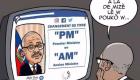 Haiti Caricature : Prime Minister Jack Guy Lafontant changing his status from PM to AM