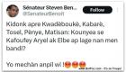 Senator Steven Benoit tweet Criticizing PM Ariel Henry and DG PNH Frantz Elbe for Gang violence in Haiti
