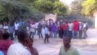 Manifestation in front of Jean Bertrand Aristide House In Tabarre