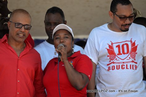 Steve Khawly, Marie Denise Bernadeau, Jean Junior Jiha - Bouclier Election Campaign Hinche Haiti