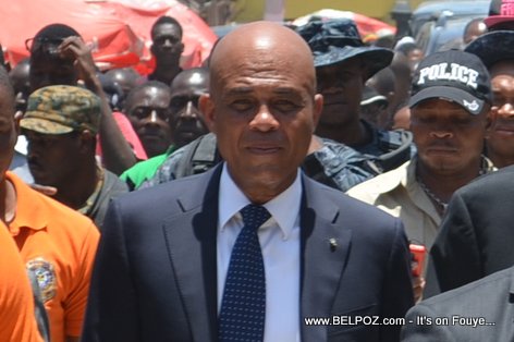President Michel Martelly looks tired