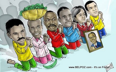 Haiti Caricature - Elections : Tout Kandida AJENOU, y ap mande Papa Bondye Nan Syel la fe yo President
