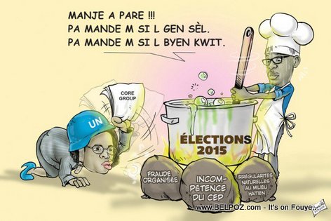 Haiti Caricature - KEP Opont ap Bwase Bouyon Elections 2015 la