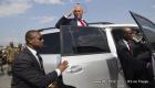 Haiti President Michel Martelly Salutes his Supporters the Day he Leaves Office