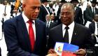 Michel Martelly passes the Presidential Sash to Jocelerme Privert